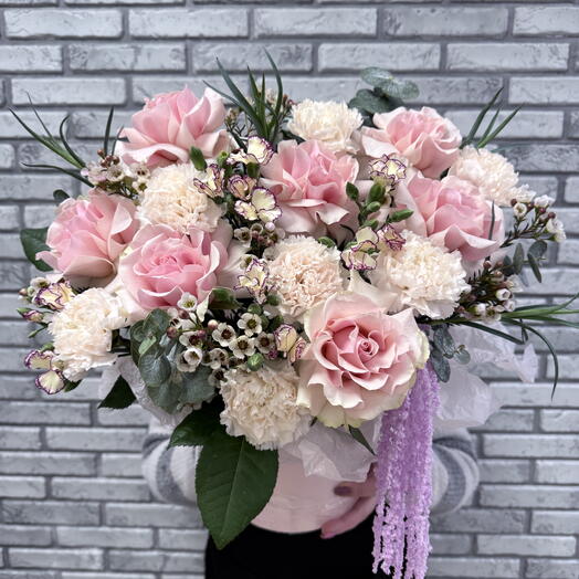 Цветы в коробке Французская Роза 🩷