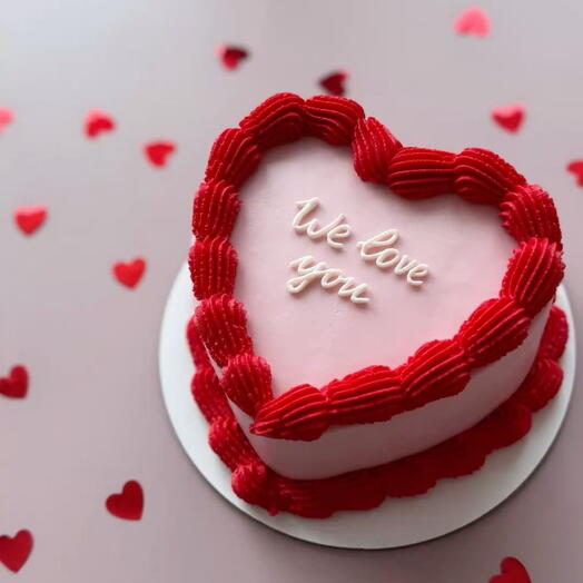 Торт валентинка для парня / девушки 1кг