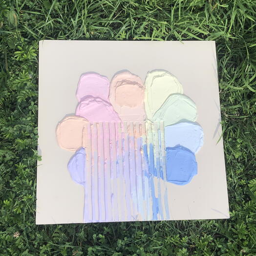 Абстрактная картина Rainbow clover. На заказ