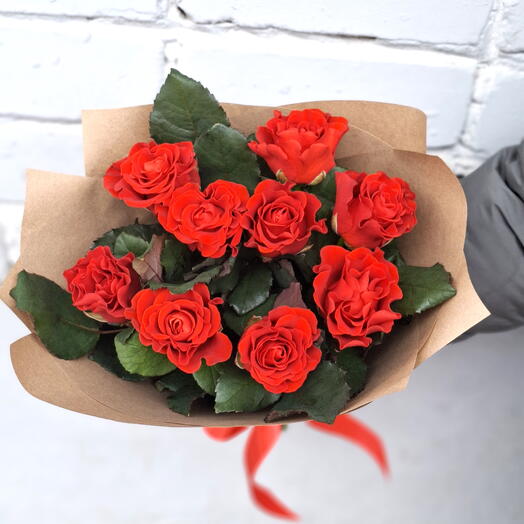 ♥️ Букет красных роз в крафте ♥️