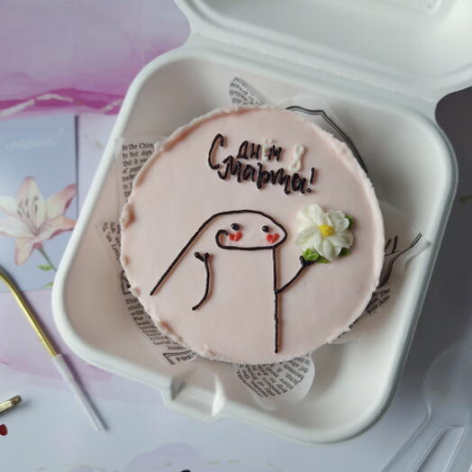 Бенто торт "8 Марта"  дарю цветочек