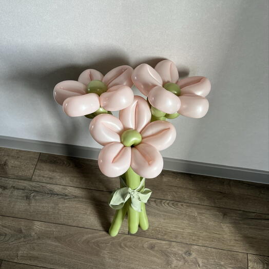 Букет из шаров ромашки, 3шт
