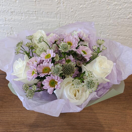 Букет Фиолетово-белый