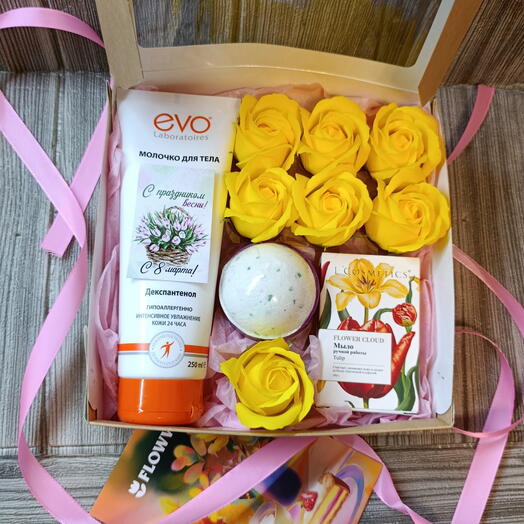 Набор мыльные розы/ молочко