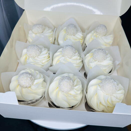 Шоколадный капкейк с нежным крем (наборе 9шт)🧁
