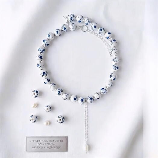 Колье «Гжель»