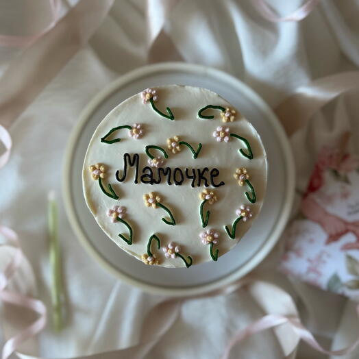 Бенто-торт с цветочками подарок маме 🌸