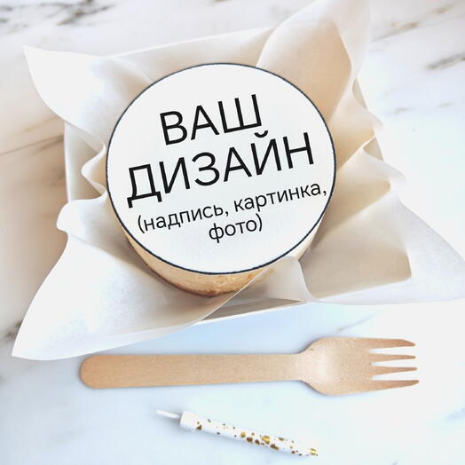 Бенто торт чизкейк с вашим дизайном, индивидуальным оформлением, с картинкой, надписью, фото