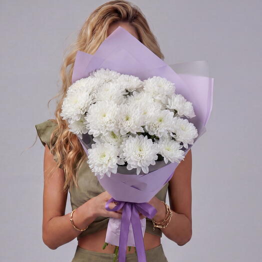 Букет из белой кустовой хризантемы (5 веток) от Xoflowers