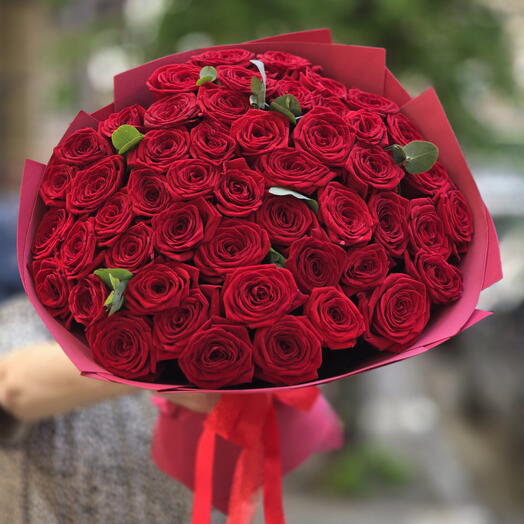 Букет из 51 красной розы 🌹