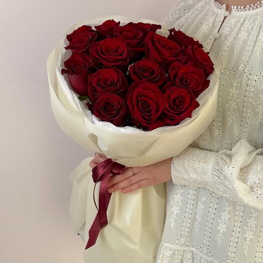 Bouquet of Red Roses Ecuador 15 pieces