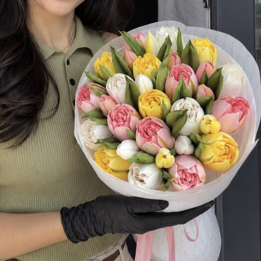 Букет из зефирных тюльпанов 🌷 | Съедобный подарок девушке, маме, женщине