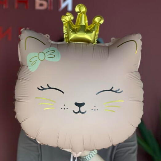 Шар кошечка с короной