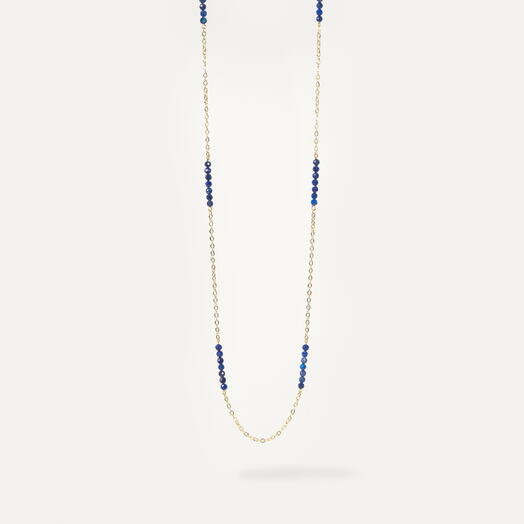 Ожерелье, колье Плющ Лазурит 14K 75 см (NEC1124)