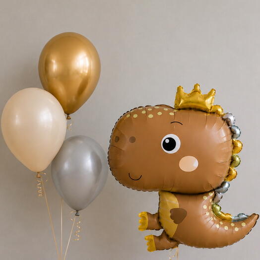 🦖 Динозаврик в Короне- набор шаров