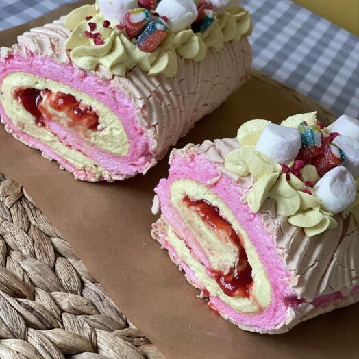 Меренговый рулет со вкусом «Баббл-гам»