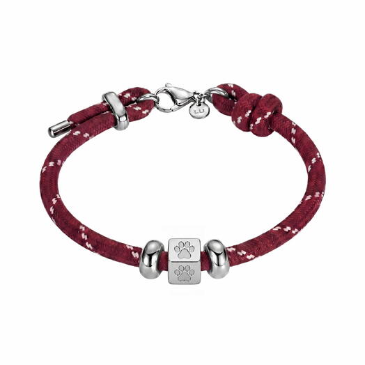 Бордовый браслет LU CORD WINE [ЛАПКА]