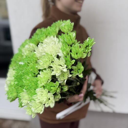 Букет зеленых ромашек
