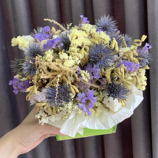 Ящичек из сухоцветов 💜