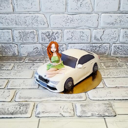 3D-торт "Машина с девушкой", 2,5 кг
