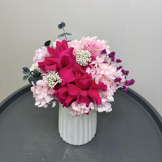 Живые вечные цветы в вазе🌸