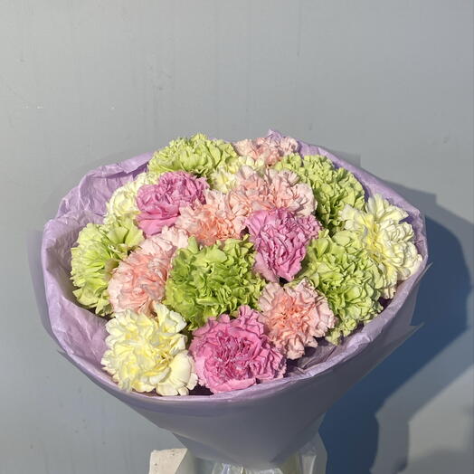 Дофаминовый моно-букет из диантусов