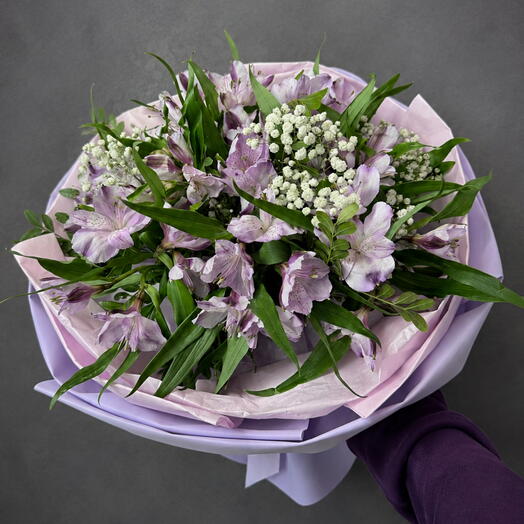 Авторский букет альстромерий «Lilac»