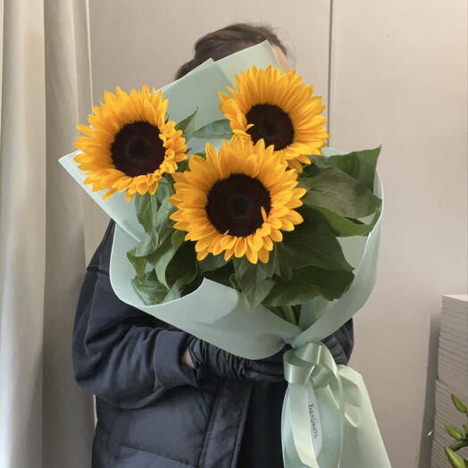 Подсолнух 🌻 яркий и стильный букет