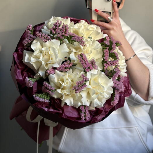 Букет нежный из роз 🩵