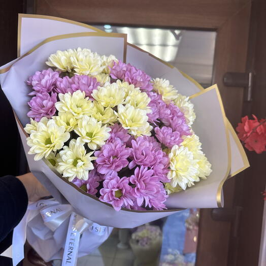 Букет с хризантемами 🌸