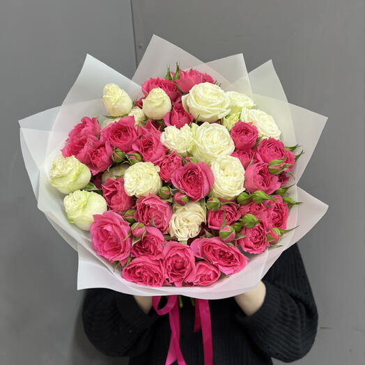 Микс Кустовых Пионовидных Роз 13 шт 🤍💖