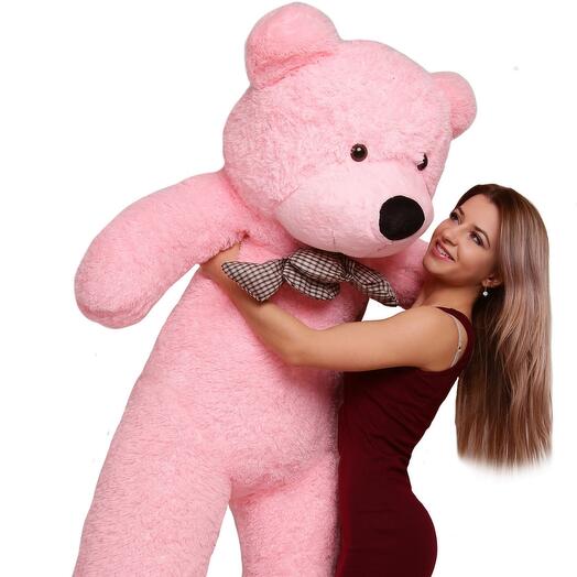 Large pink teddy bear 140cm