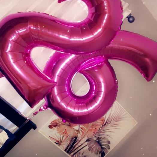 Фольгированные шары Малиновые 26 - 1 метр