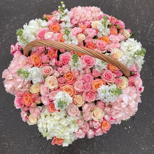 Basket with flowers