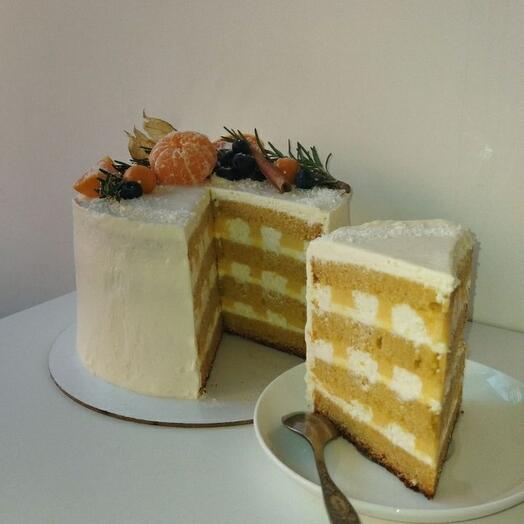 Торт "Мандариновый бархат"