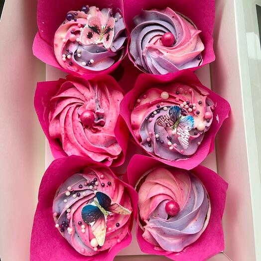 Cupcakes con mariposas