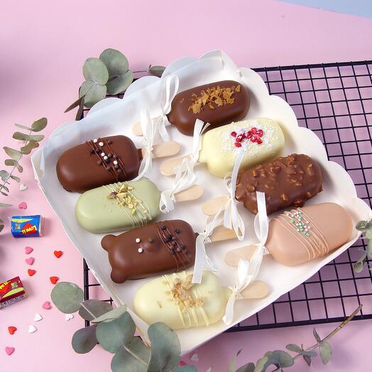 Promoción 80 pasteles de paletas surtidas - papas, pasteles de queso y mousse para Candy Bar (10 juegos de 8 piezas)