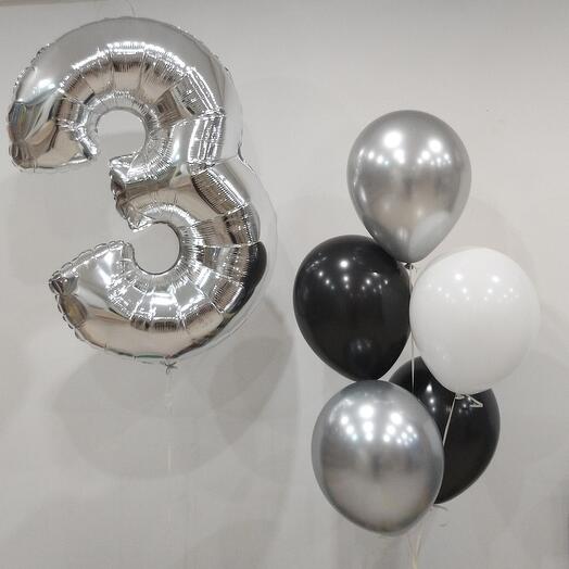 Juego de globos de fantasía Plateada