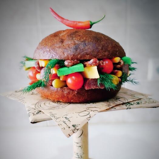 Ramo de hombre "hamburguesa"