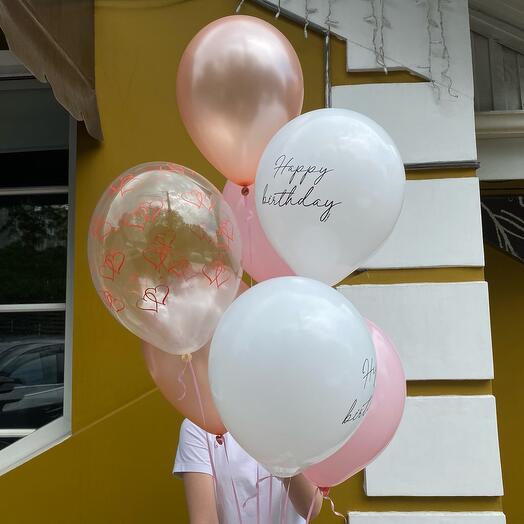 Сет шаров Happy birthday