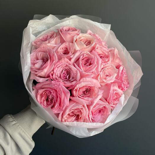 Букет из 17 пионовидных роз PINK O HARA