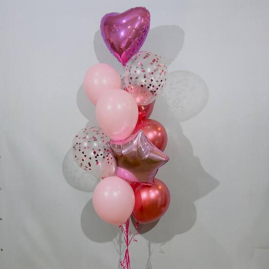Globos rosa 11 piezas