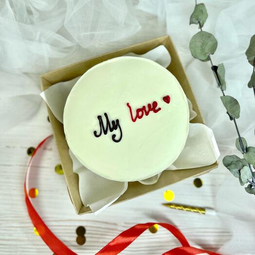 Бенто торт «My love» ванильный или шоколадный