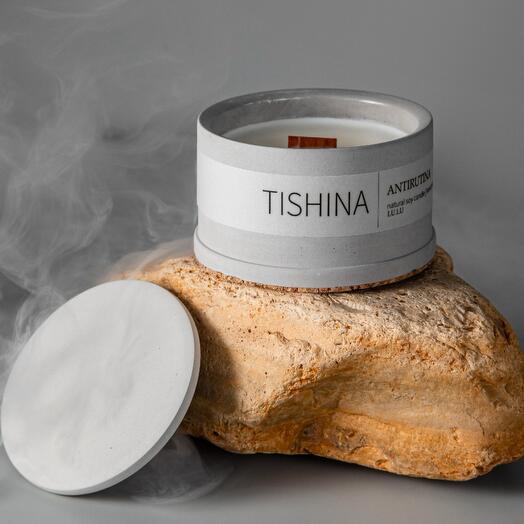 Ароматическая свеча TISHINA, 100 мл
