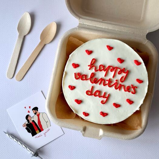 Бенто-торт happy Valentine s Day на 14 февраля