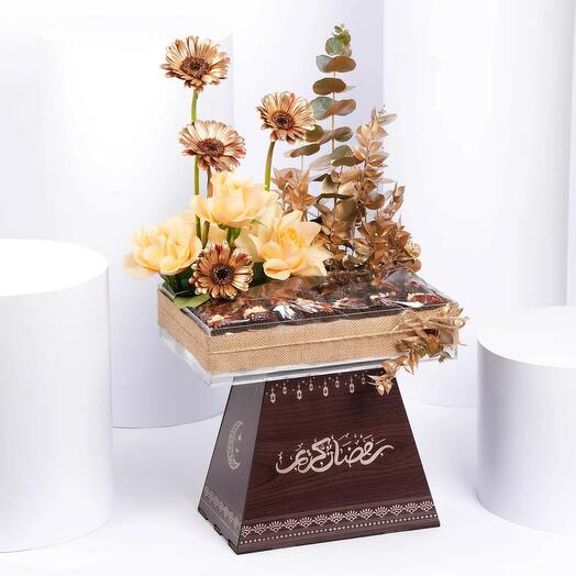 Stuffed Dates and Flowers Tray