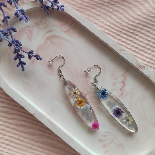 Серьги из эпоксидной смолы
