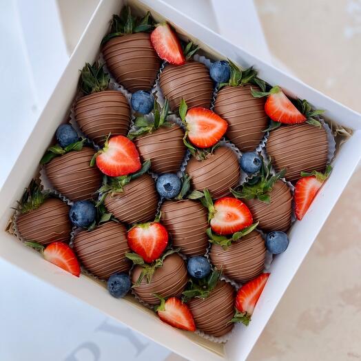 Fresas cubiertas de chocolate (16-20 fresas)
