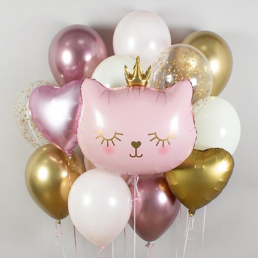 Набор из 13 воздушных шаров «Котёнок»