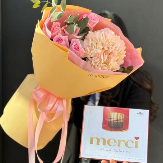 Букет комплимент с merci